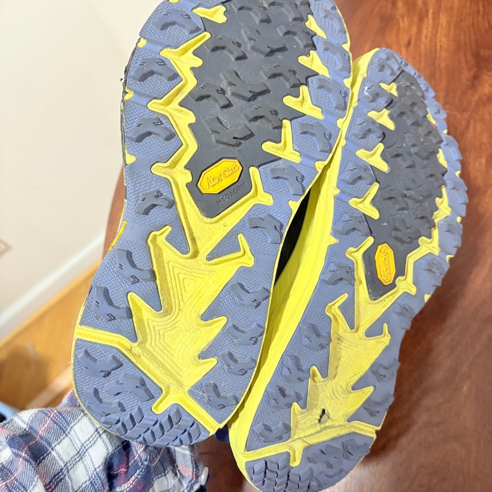 Hoka One One Speedgoat 4 Trail Running Shoes Mens Blue Sz 9.5 2E Wide Vibram - Picture 7 of 10
